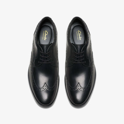 Brandon Limit Brogue Black Leather | Clarks outlet - Men