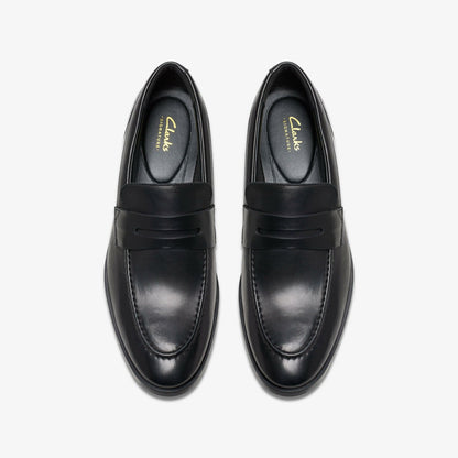 Brandon Step Loafer Black Leather | Clarks on Sale - Men