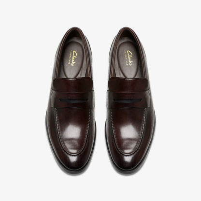 Brandon Step Loafer Dark Brown Leather | Clarks discount - Men