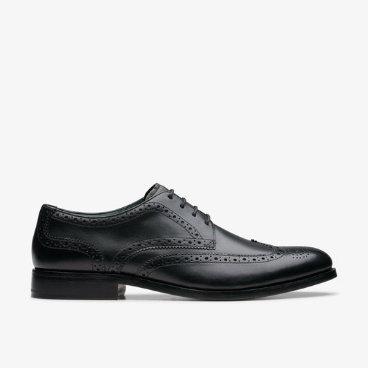 Craft James Tip Brogue Black Leather | Clarks on Sale - Men