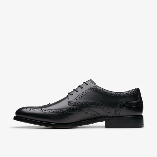 Craft James Tip Brogue Black Leather | Clarks on Sale - Men