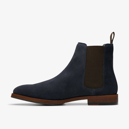 Craft James Top Chelsea Boot Navy Suede | Clarks online - Men