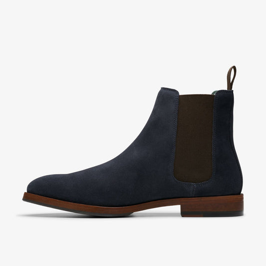 Craft James Top Chelsea Boot Navy Suede | Clarks online - Men