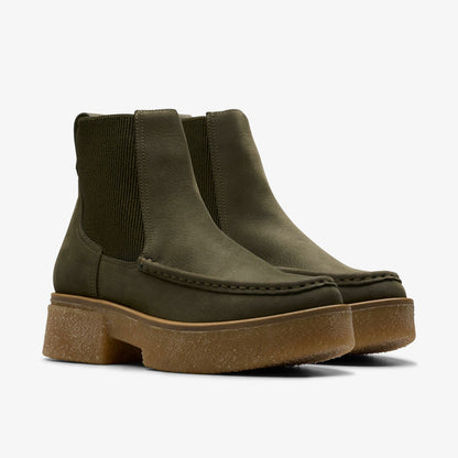 Linoso Top Ankle Boot Dark Green Nubuck | Clarks discount - Women