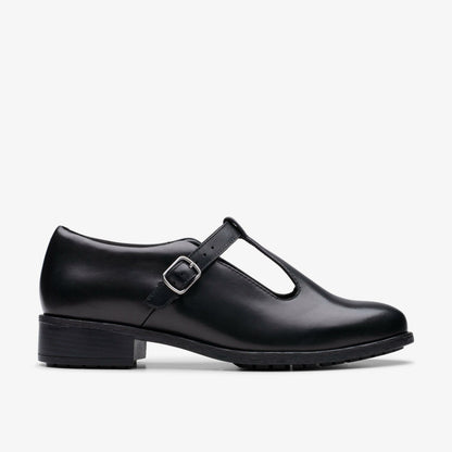 Havisham Bar Black Leather | Clarks outlet - Women