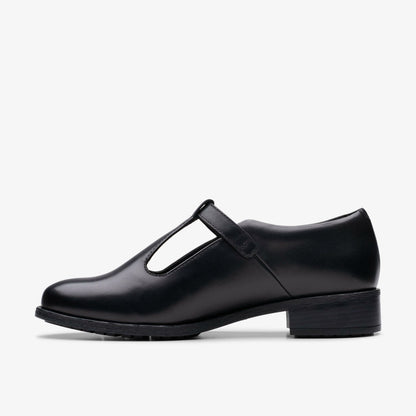 Havisham Bar Black Leather | Clarks outlet - Women
