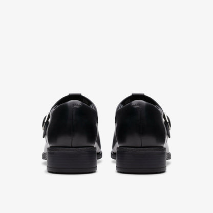 Havisham Bar Black Leather | Clarks outlet - Women