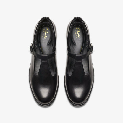 Havisham Bar Black Leather | Clarks outlet - Women
