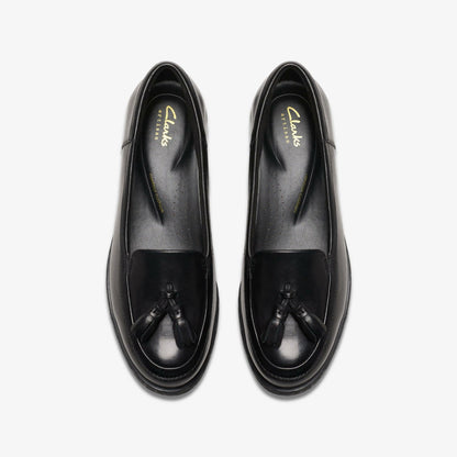 Havisham Edge Loafer Black Leather | Clarks on Sale - Women