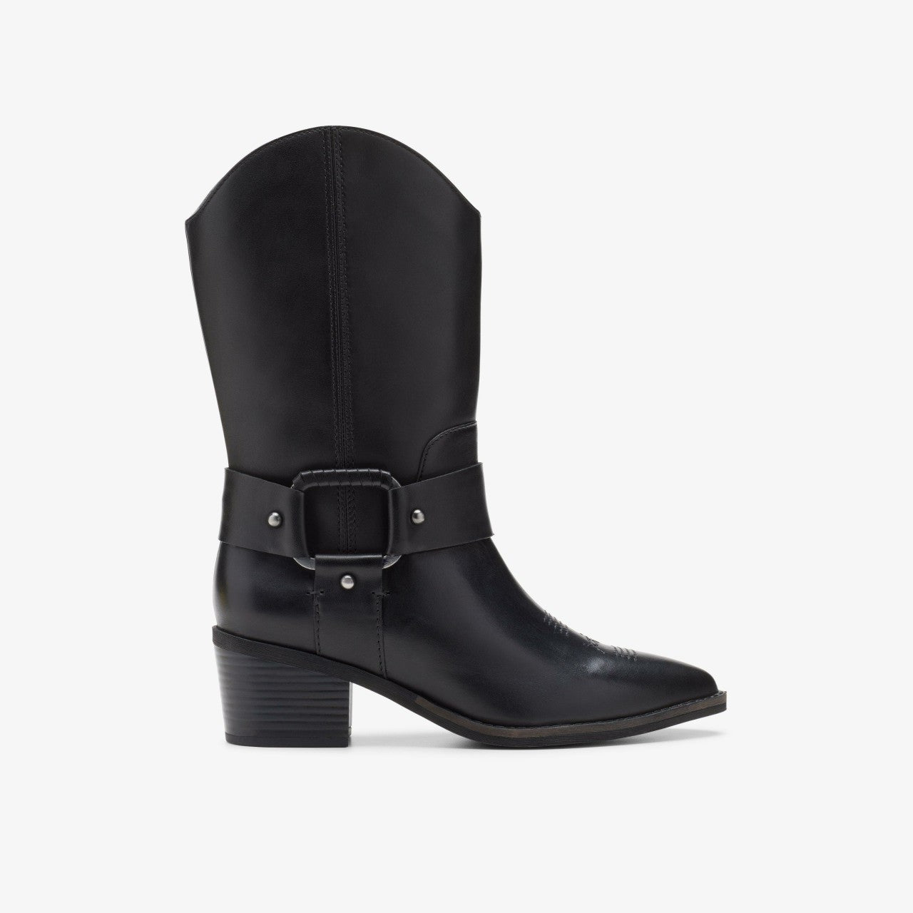 Morzine Rise Black Leather | Clarks for sale - Women