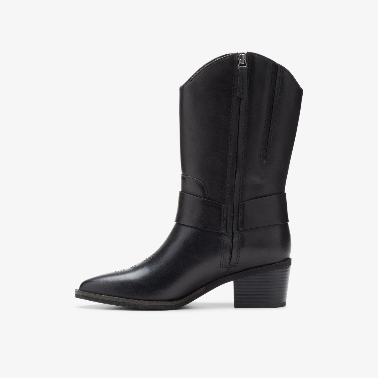 Morzine Rise Black Leather | Clarks for sale - Women