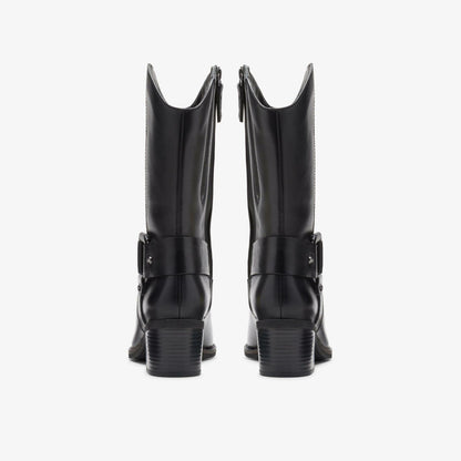 Morzine Rise Black Leather | Clarks for sale - Women