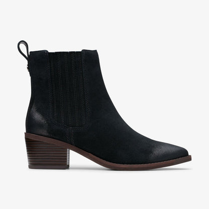 Morzine Top Ankle Boot Black Suede | Clarks discount - Women
