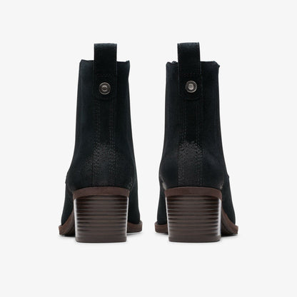 Morzine Top Ankle Boot Black Suede | Clarks discount - Women