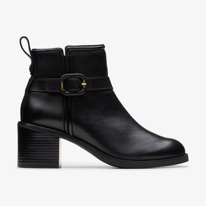 Chamberly Trim Black Leather | Clarks discount - Women