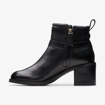 Chamberly Trim Black Leather | Clarks discount - Women