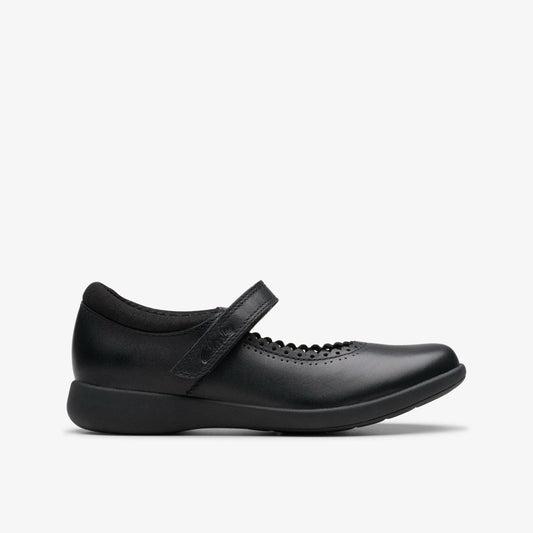 Etch Pure Kid Black Leather | Clarks outlet - Kids