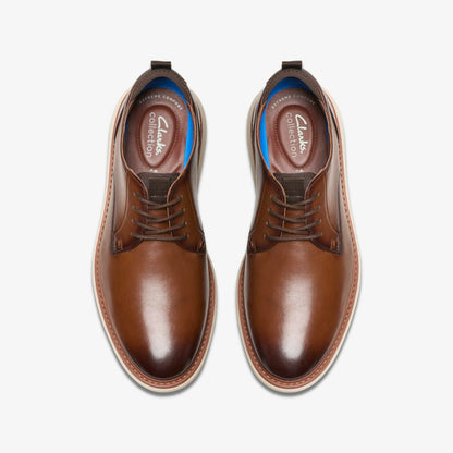 Brantin Plain Dark Tan Leather | Clarks online - Men