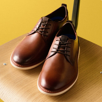 Brantin Plain Dark Tan Leather | Clarks online - Men