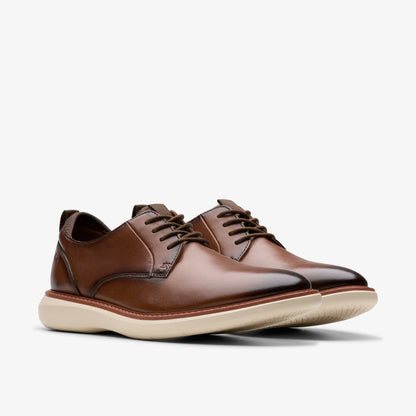Brantin Plain Dark Tan Leather | Clarks online - Men