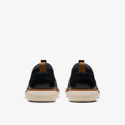 Brantin Plain Navy Leather | Clarks discount - Men
