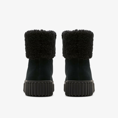 Torhill Turn Black Warmlined Suede | Clarks for sale - Women