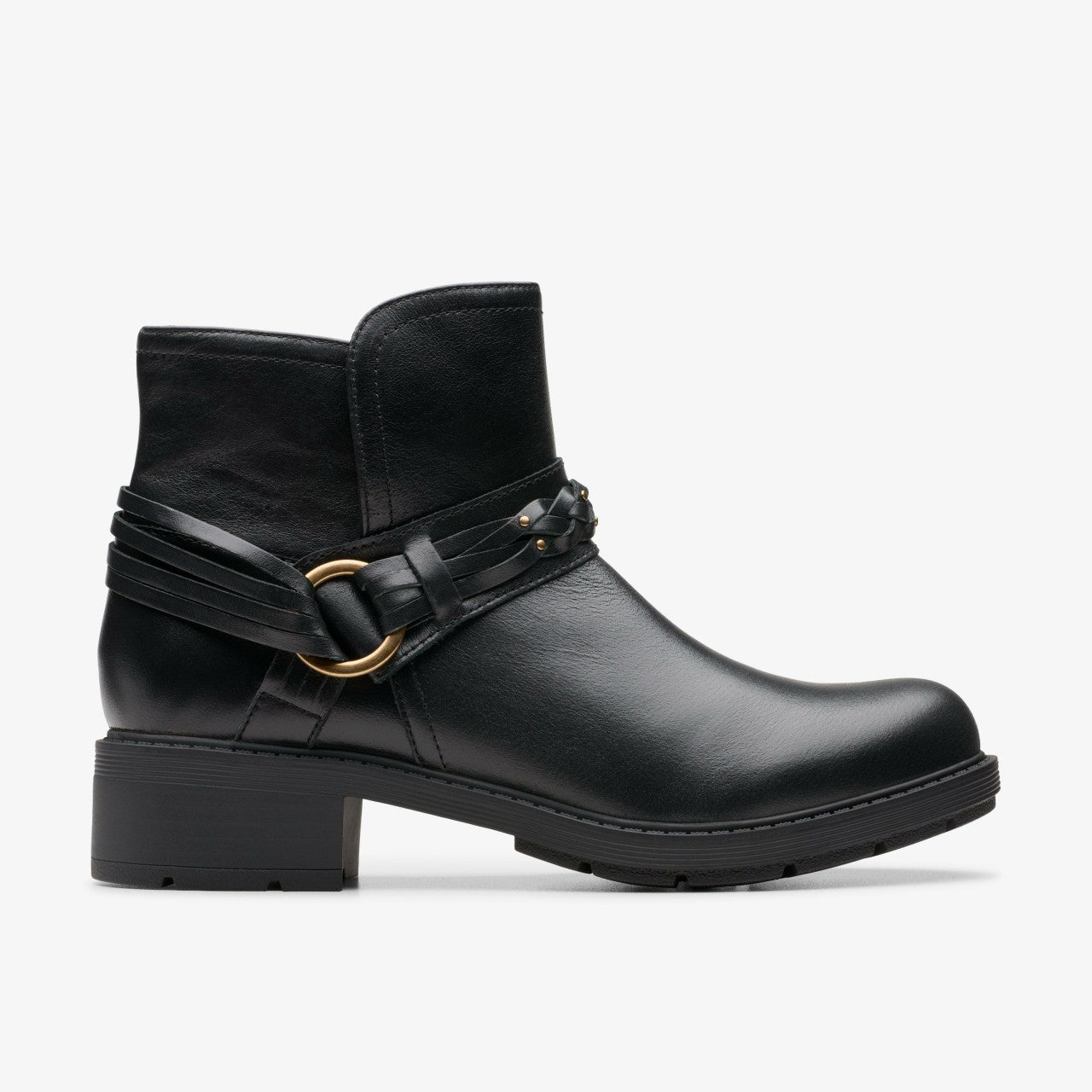 Hearth Kaylie Ankle Boot Black Leather | Clarks outlet - Women