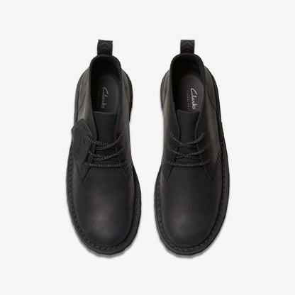Solsbury Desert Boot Black Leather | Clarks on Sale - Men