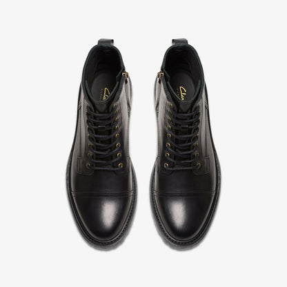 Clarkridge Hi Black Leather | Clarks for sale - Men