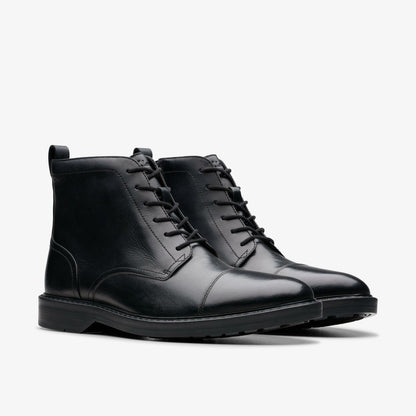 Aldwin Cap Black Leather | Clarks for sale - Men