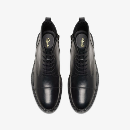 Aldwin Cap Black Leather | Clarks for sale - Men