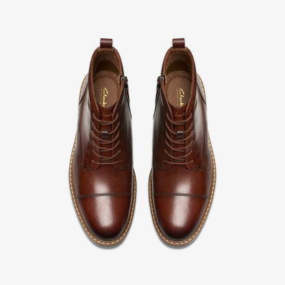 Aldwin Cap Mid Tan Leather | Clarks Sale - Men