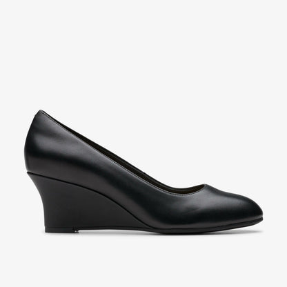 Olivette Pearl Black Leather | Clarks on Sale - Women