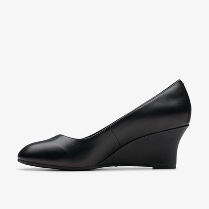 Olivette Pearl Black Leather | Clarks on Sale - Women