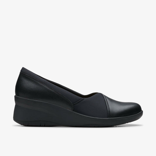 Suttyn Walk Black Leather | Clarks outlet - Women