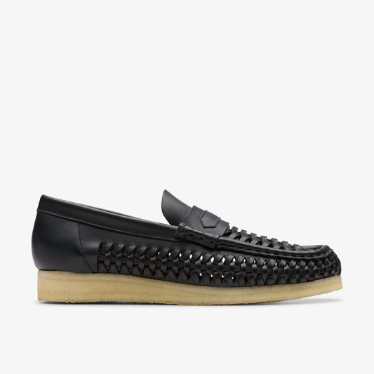 Wallabee Penny Weave Black Leather | Clarks online - Men
