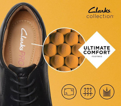 Eldredge Plain Black Leather | Clarks Sale - Men