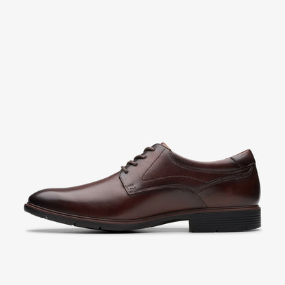 Eldredge Plain Dark Brown Leather | Clarks for sale - Men