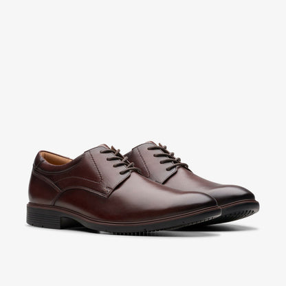 Eldredge Plain Dark Brown Leather | Clarks for sale - Men