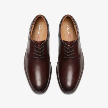 Eldredge Plain Dark Brown Leather | Clarks for sale - Men