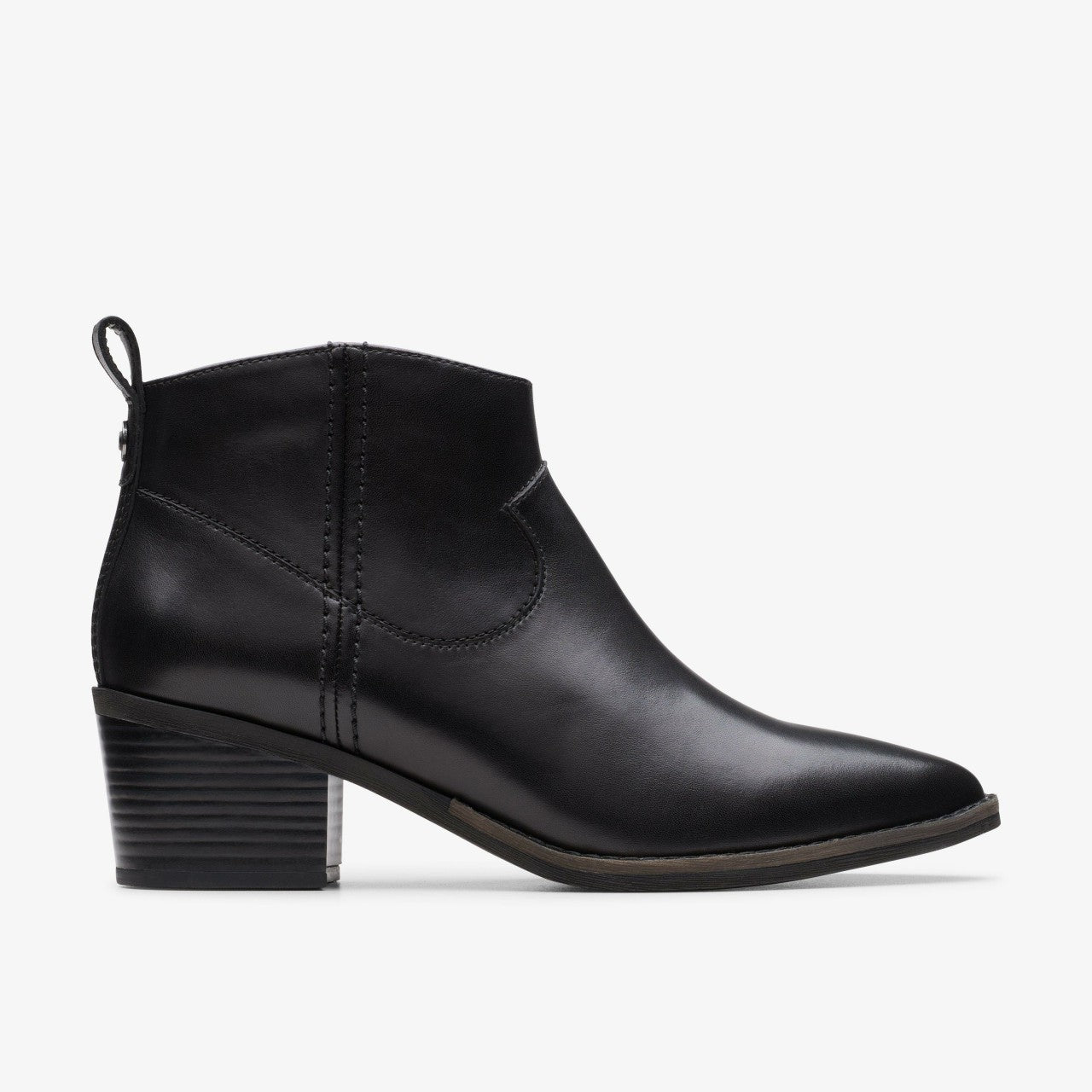 Morzine Sky Ankle Boot Black Leather | Clarks online - Women