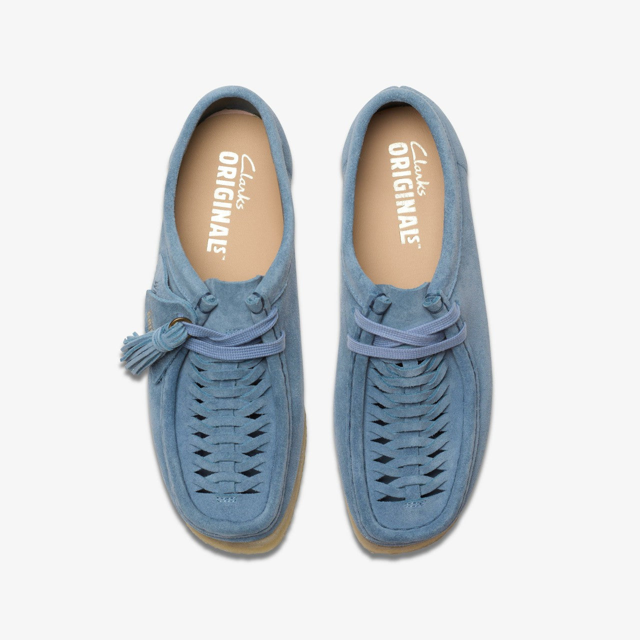 Wallabee Weave Powder Blue Suede | Clarks online - Women