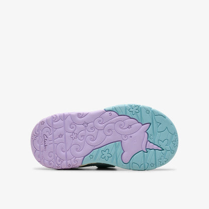 Tidal Shell Toddler Light Blue Combination | Clarks Sale - Kids
