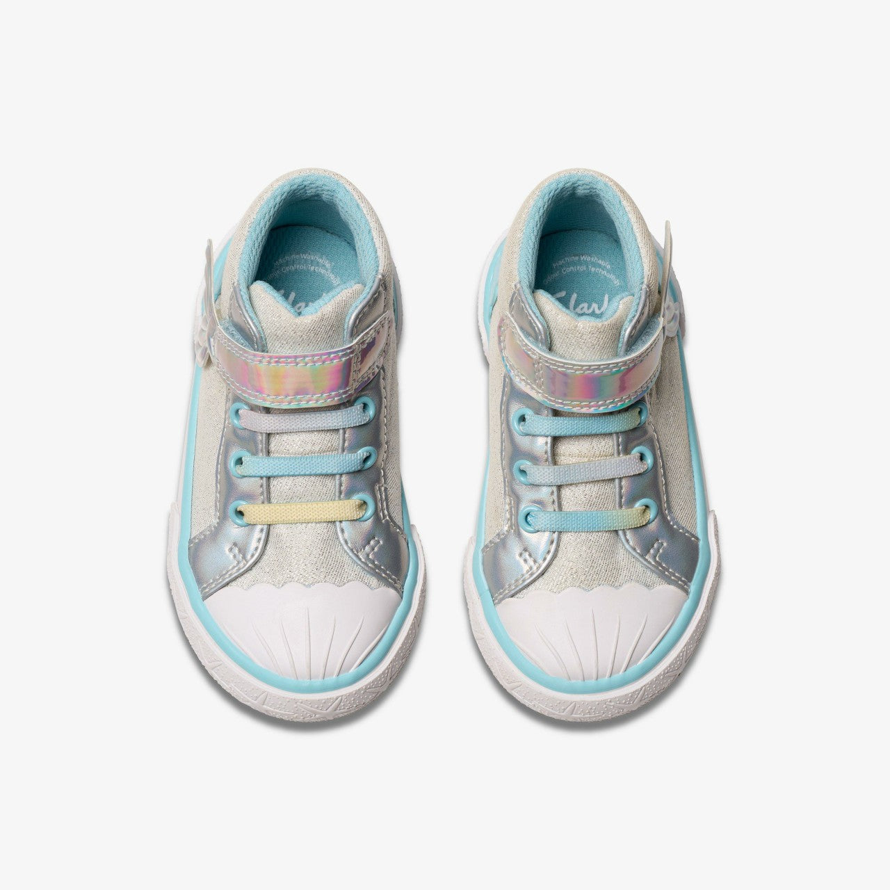 Foxing Wish Hi Toddler Silver Fabric | Clarks online - Kids