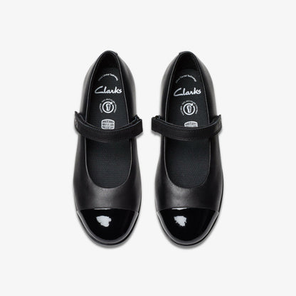 Finja Gem Older Black Leather | Clarks online - Kids