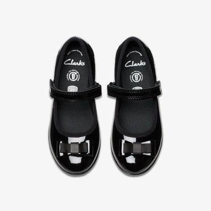 Finja Tap Kid Black Patent | Clarks for sale - Kids