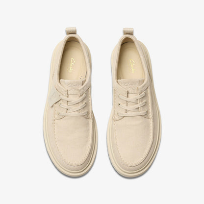 Polden Moc Off White Canvas | Clarks on Sale - Men
