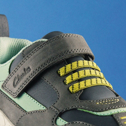Steggy 2 Park Kid Grey / Green | Clarks on Sale - Kids