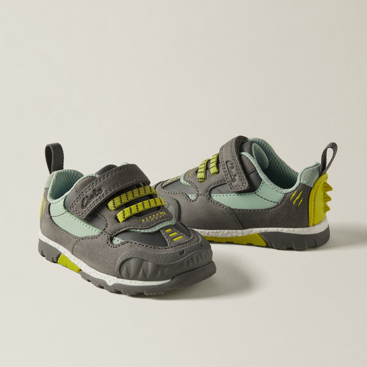 Steggy 2 Park Toddler Grey / Green | Clarks for sale - Kids