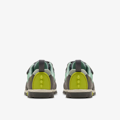 Steggy 2 Park Toddler Grey / Green | Clarks for sale - Kids